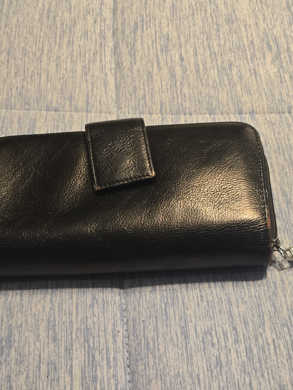 Wilsons Leather Black Leather Clutch Wristlet